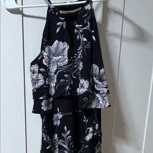 Black floral long dress!